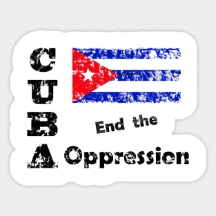 Cuba - End the Oppression Sticker